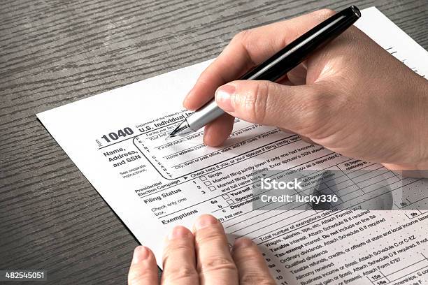 Tax Form Stock Photo - Download Image Now - Tax Form, Tax, Filing Documents