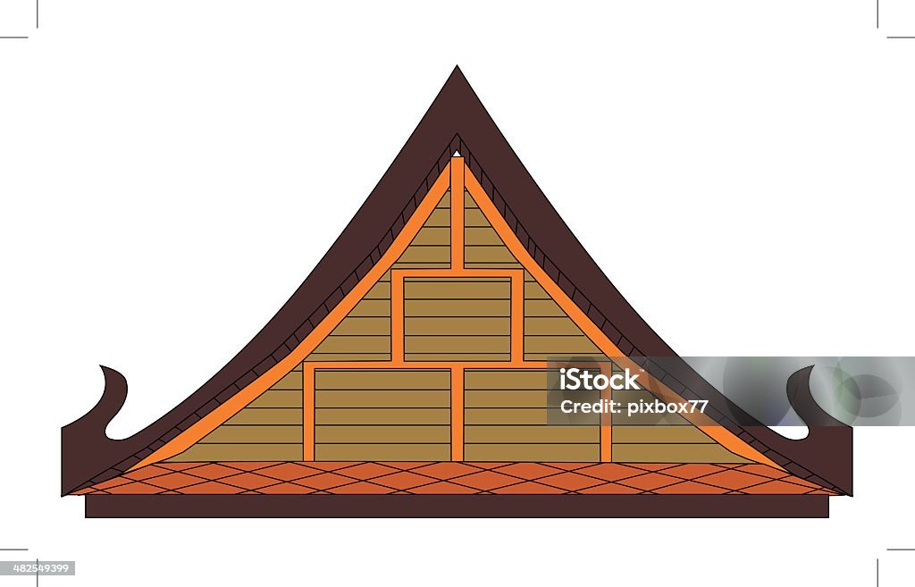 Thai house gable Thai house gable, Vector fomat Gable stock vector