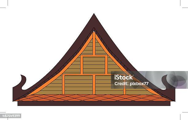 Thai House Gable Stock Illustration - Download Image Now - Gable, Rooftop, Thai Culture
