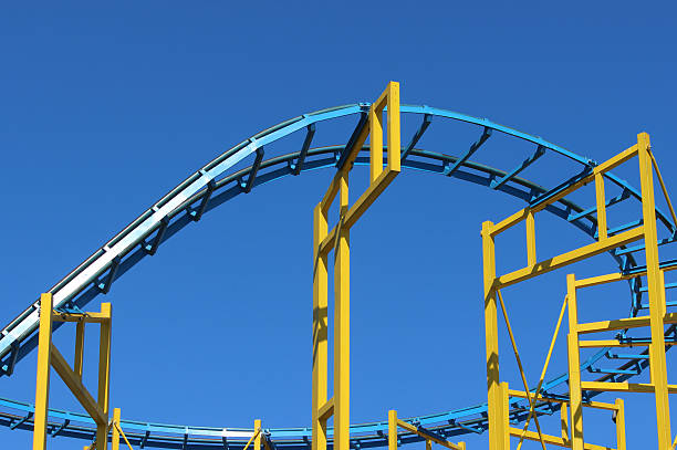 istock Image of rollercoaster ride at theme-park / funfair, curves and slopes 482550178