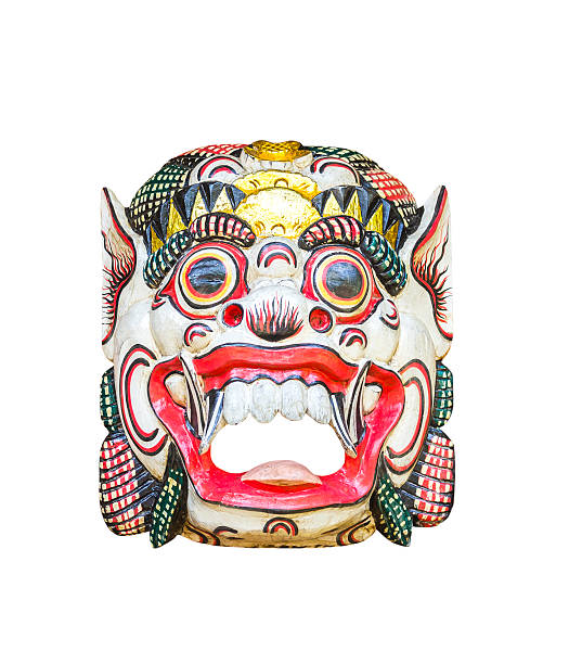 istock Carved wooden mask isolated 482551586
