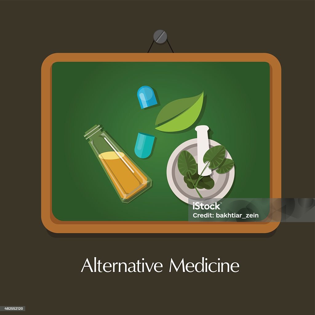 natural alternative medicine traditional natural alternative medicine homeopathy traditional health way 2015 stock vector