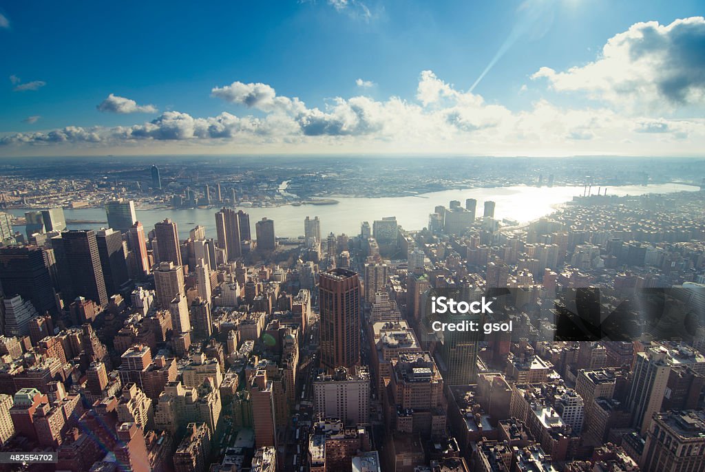 New York skyline New York skyline as seen from the Empire State building. 2015 Stock Photo