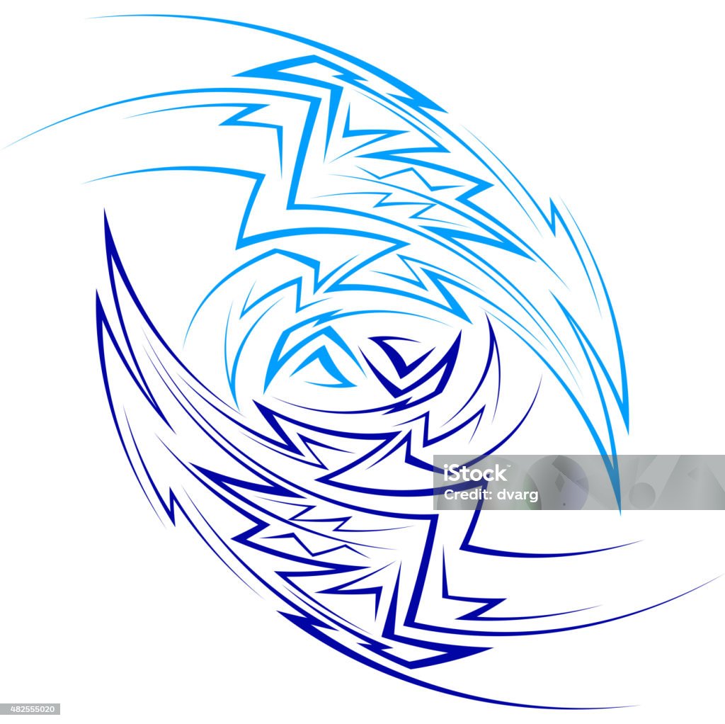 Abstract Pattern Made Of Bend Sharp Lines Stock Illustration - Download ...