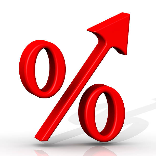istock Symbol of rising interest rates 482556620