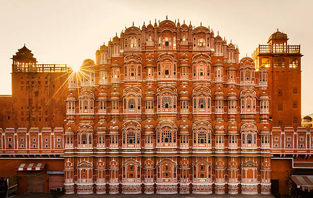 hawa mahal (palacio de los vientos) jaipur, india - rajastán fotografías e imágenes de stock