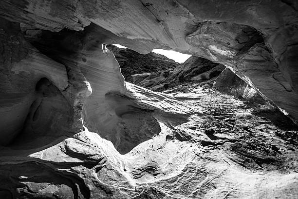 istock Black and White Abstract Rock Formations Valley of Fire Nevada 482559024