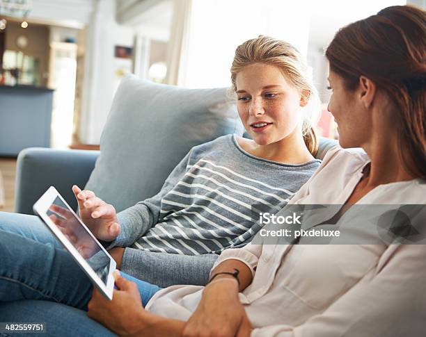 Having A Mother To Daugther Talk Stock Photo - Download Image Now - Teenager, Mother, Adolescence