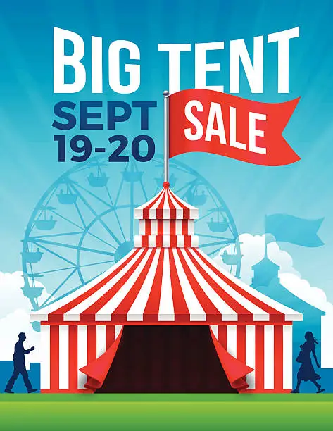 Vector illustration of Big Tent Sale