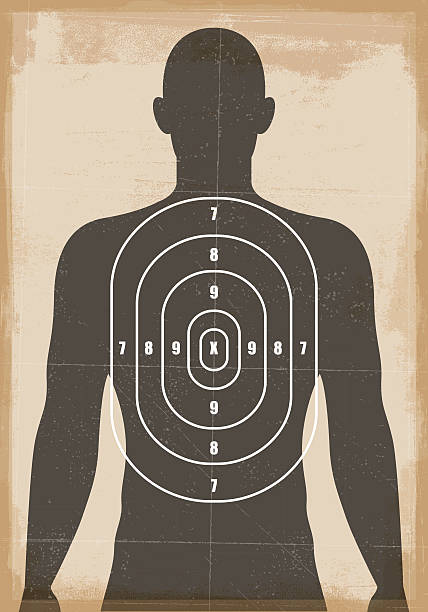 Human shooting target Grunge human shooting target. Eps10. Contains transparent objects.  target shooting stock illustrations