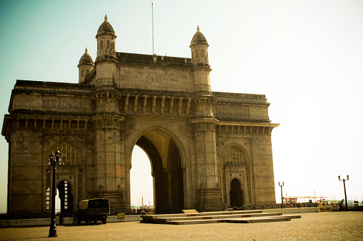 Mumbai, India - January 10, 2015: The Gateway to India in the city of Mumbai, India 
