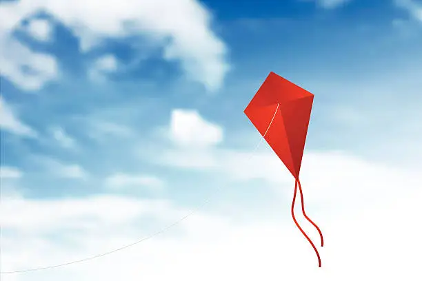 Vector illustration of Flying kite