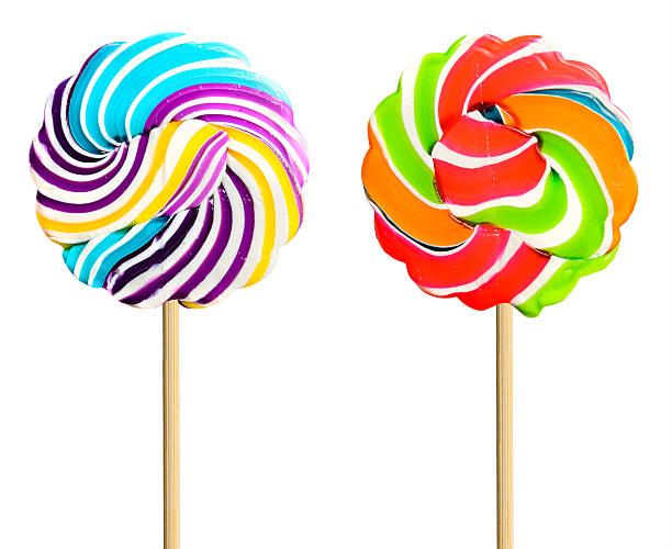 istock Colorful retro style lollipop isolated 482561249