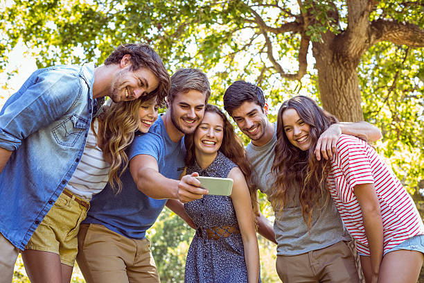 istock Happy friends taking a selfie 482565348