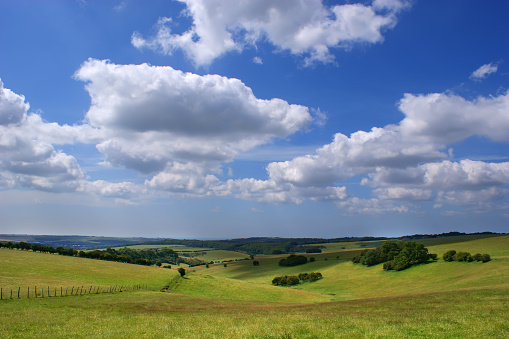 This is an area of the South Downs national park in East Sussex known as Ditchling Beacon which is near to the village of Ditchling, and not far from the city of Brighton.