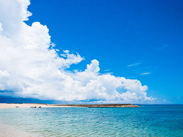 Sea of Okinawa Prefecture in Japan at summer stock photo