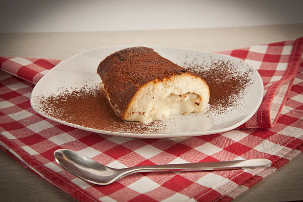 Kazandibi or milk baked pudding, Turkish dessert stock photo