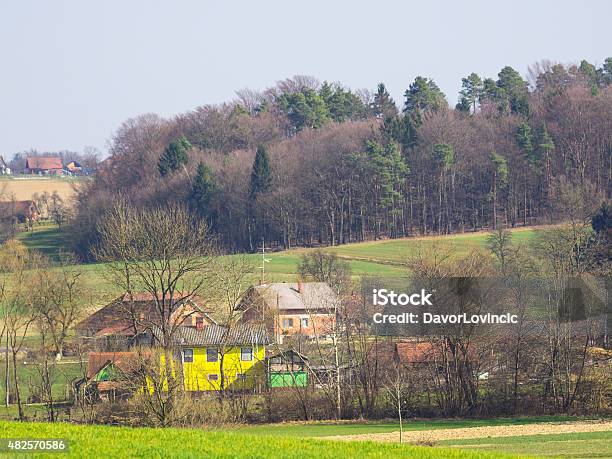 Small Village In Pomurje Rural Slovenia Stock Photo - Download Image Now - 2015, Agricultural Field, Beauty In Nature