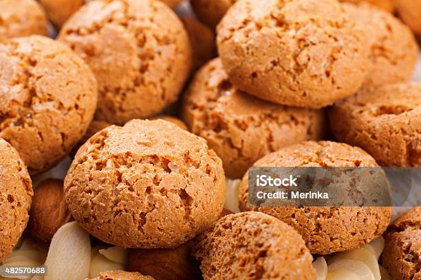 Cookies And Berries Background Stock Photo - Download Image Now - Biscotti, Macaroon, 2015