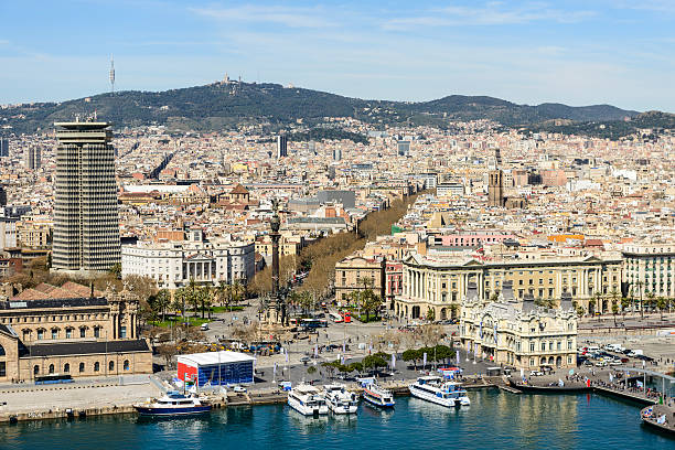 istock Aerial View of Downtown Barcelona Spain 482570706