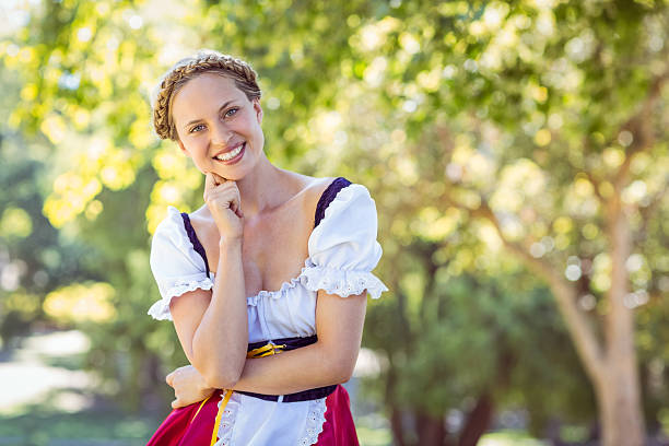 istock Pretty Beer Fest blonde smiling in the park 482570820