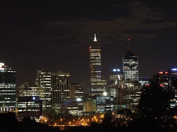 istock Perth Skyline at night in Western Australia 482576726