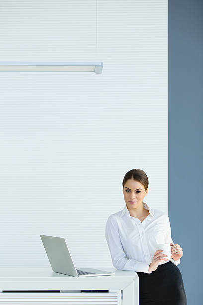 istock Business woman on coffee break 482576950