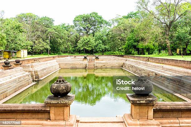 Kuttam Pokuna In Sacred City Of Anuradhapura Stock Photo - Download Image Now - 2015, Ancient, Anuradhapura