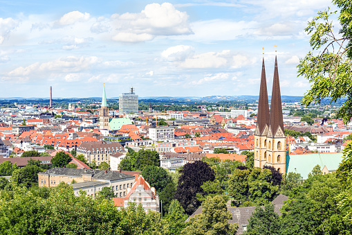 Bielefeld Skyline in summer
