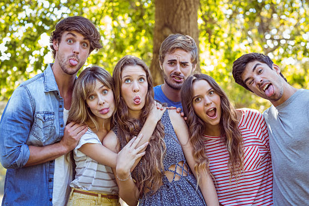 istock Happy friends in the park 482578146