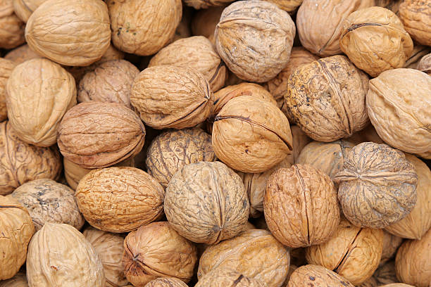 istock Pile of walnuts. Agriculture background. 482580858