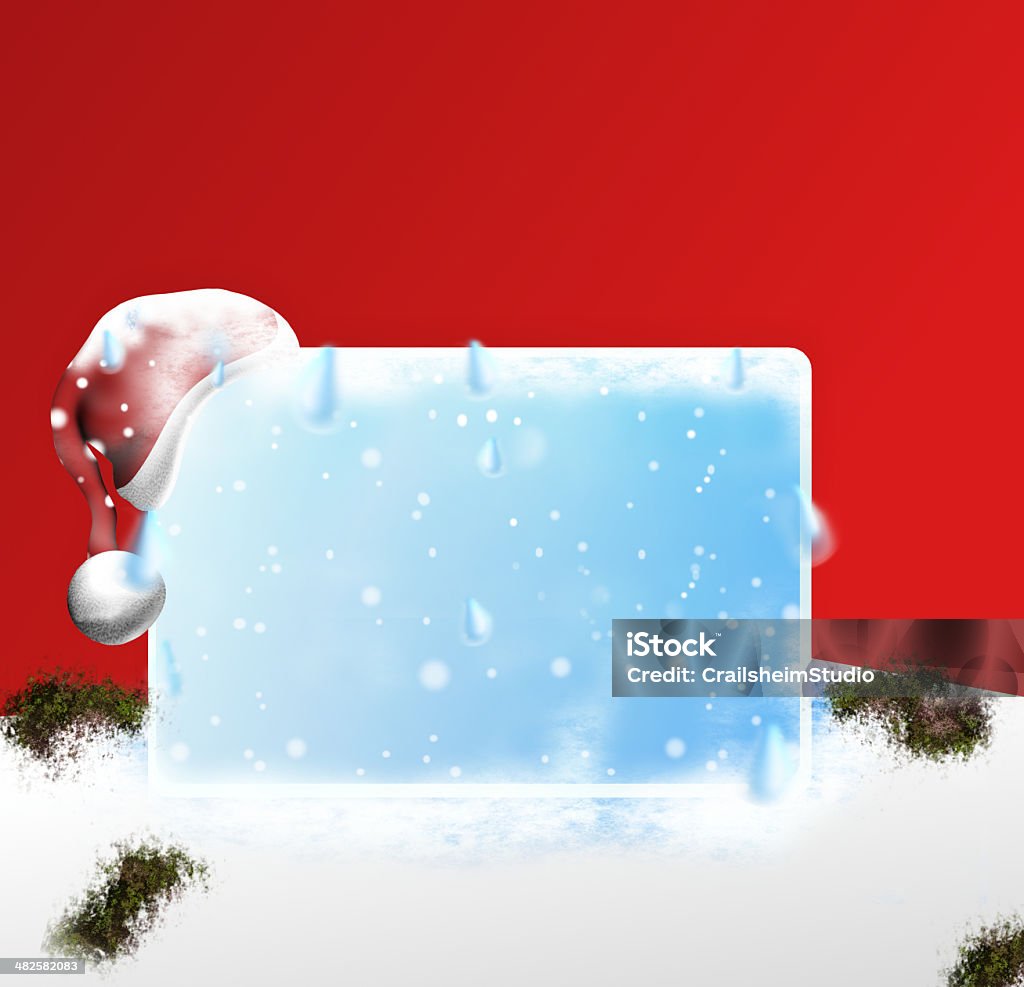 ice melt blank board 3d design Christmas stock illustration