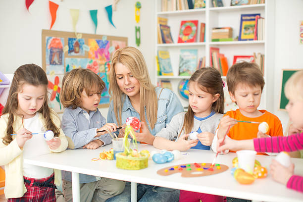 istock Cute kids in kindergarden. 482583115