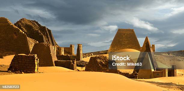 Pyramids At Merowe Stock Photo - Download Image Now - Pyramid, Pyramid Shape, Sudan