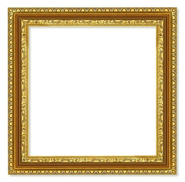 istock antique gold frame on the white background 482584633