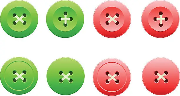 Vector illustration of Button set