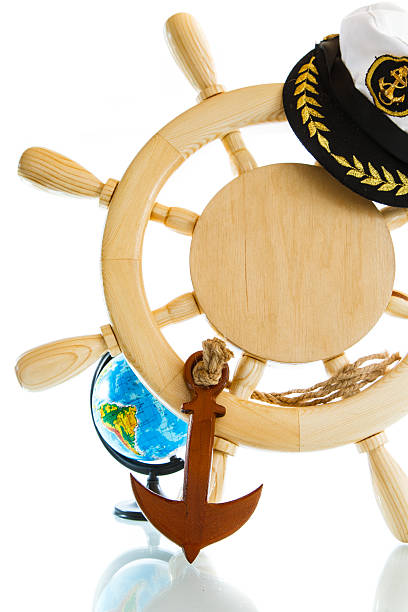 istock Decorative wooden steering wheel 482586454