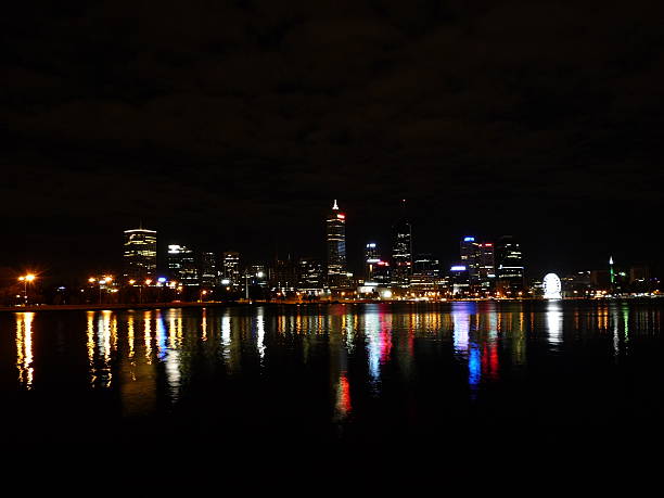 istock Perth Skyline at night in Western Australia 482586758