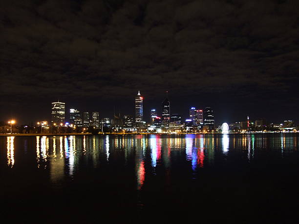 istock Perth Skyline at night in Western Australia 482586800