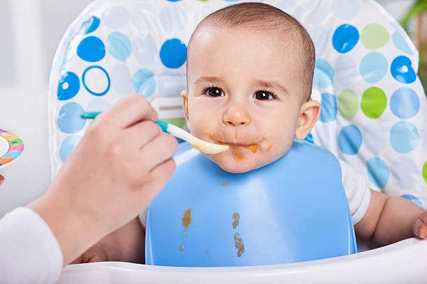 istock Cute lovely baby likes to make mess 482587220