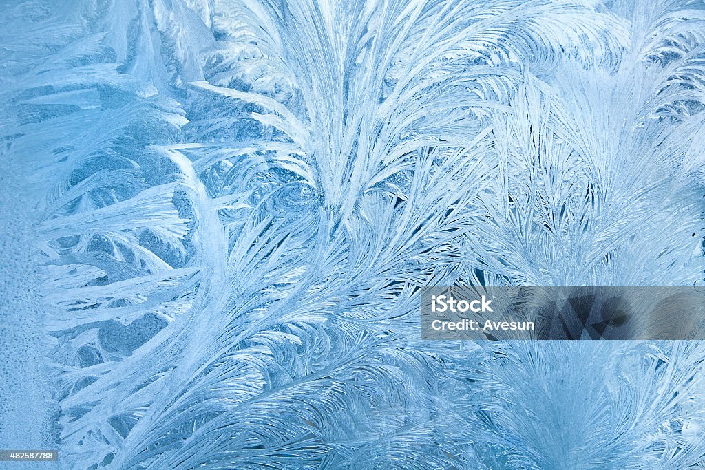 Abstract frost Abstract background of frost water on cold window glass 2015 Stock Photo