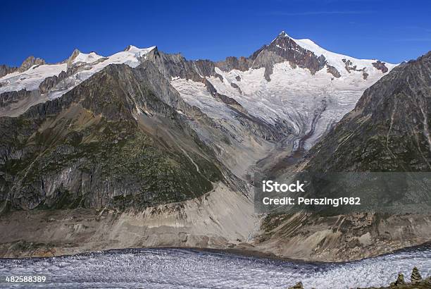 Glaciar Aletch La Más Larga En Alpes Foto de stock y más banco de imágenes de Aire libre - Aire libre, Alpes Bernese, Alpes Europeos
