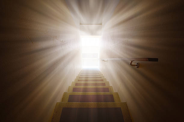 istock Light flare on the door to the future. 482588886