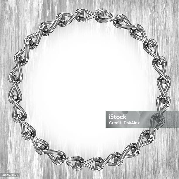 Chain In Shape Of Circle Stock Photo - Download Image Now - 2015, Backgrounds, Black And White