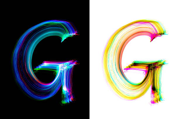 istock Painted Alphabet letter of light trace alphabet, isolated 482591704