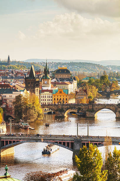 istock Overview of old Prague with Charles bridge 482597680