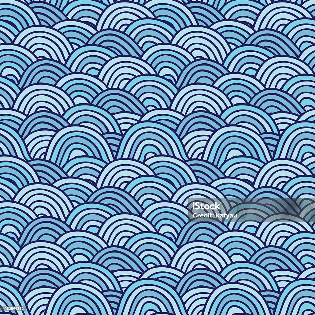 Seamless Wave pattern Wave pattern Seamless background - textile, wallpaper design , pattern fills, web page backgrounds, surface textures. Beach stock vector