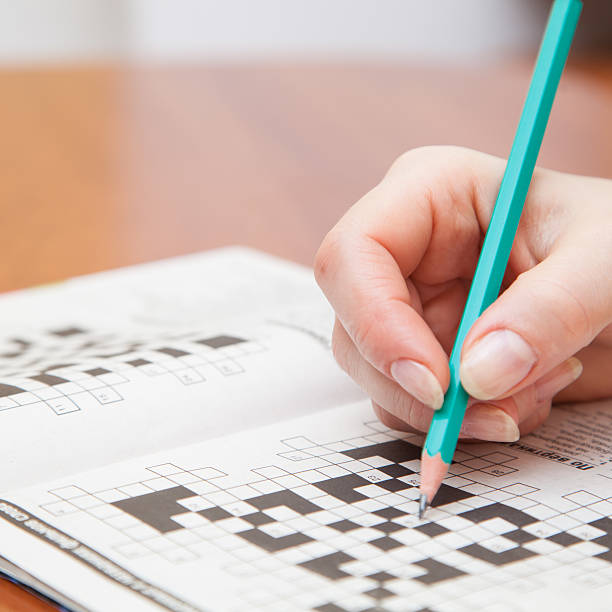 istock Crossword puzzle close-up 482599403