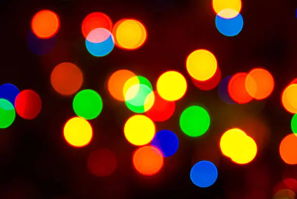 photo of colorful background with defocused neon lights