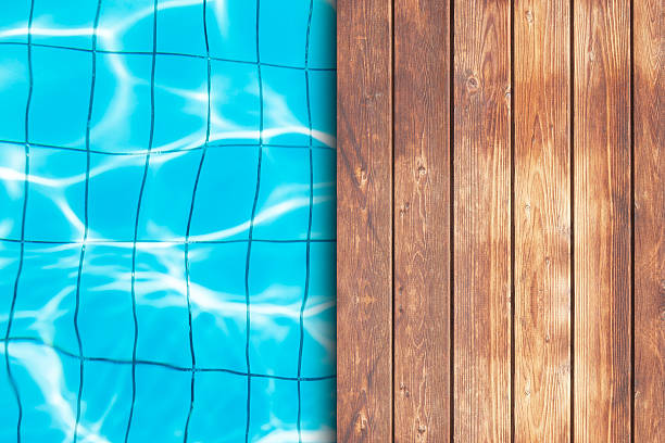 istock wooden deck on swimmung pool background 482605530